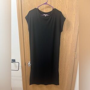 Madewell Black Ribbed Sweater Dress